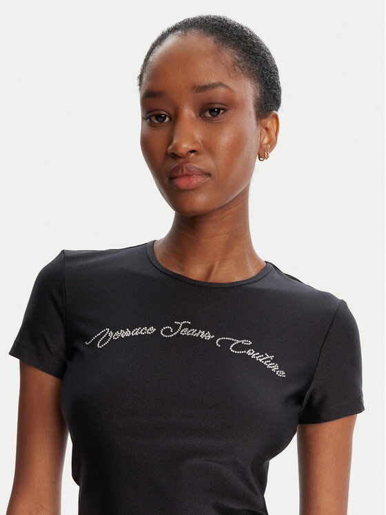 Versace Jeans Couture Versace Jeans Couture T-Shirt 79HAH6A2 N0008 Μαύρο Slim Fit