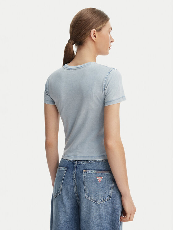 Guess Jeans Guess Jeans Majica W6GIA6 KCTL1 Modra Slim Fit