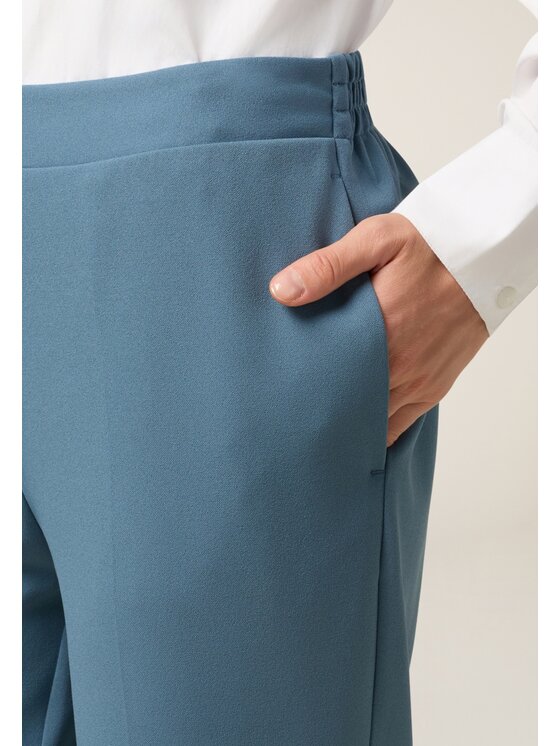 Oltre Oltre Pantaloni di tessuto P273J002361N004 Turchese Regular Fit