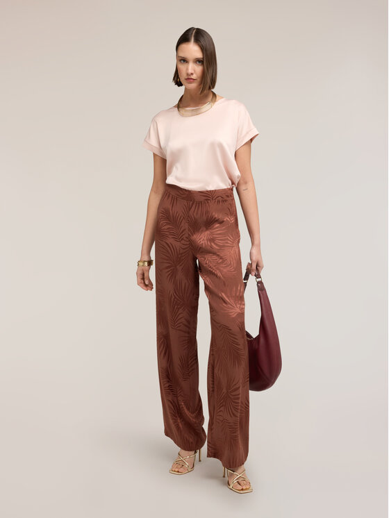Motivi Motivi Pantaloni di tessuto P087Q004534N0V2 Marrone Over Fit