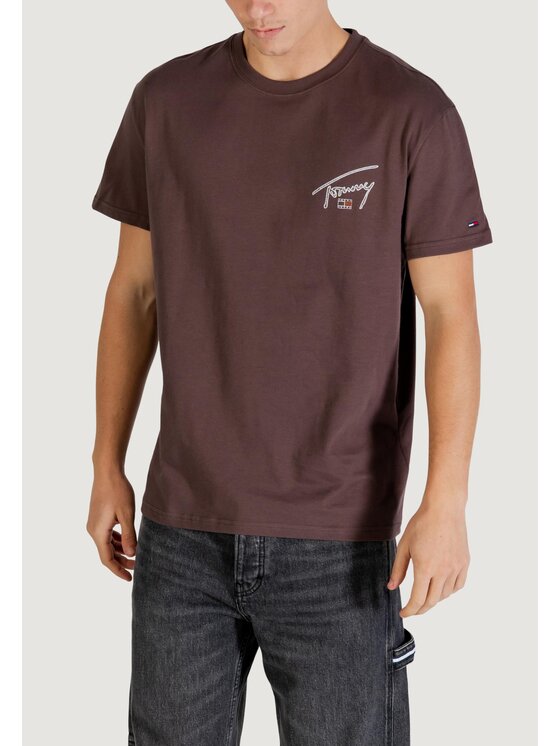 Tommy Jeans Tommy Jeans T-Shirt DM0DM22320 Καφέ Casual Fit