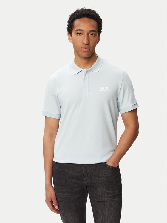 KARL LAGERFELD Tricou polo 745780 563235 Albastru deschis Regular Fit