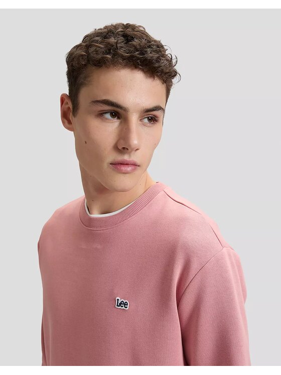 Lee Lee Felpa PATCH CREW SWS Arancione Regular Fit