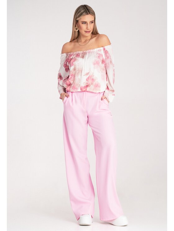 FIGL FIGL Pantaloni palazzo M1129 Rosa Palazzo Fit