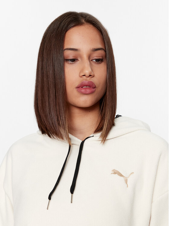 Puma Puma Fliso džemperis Logo Love 523913 Écru Regular Fit