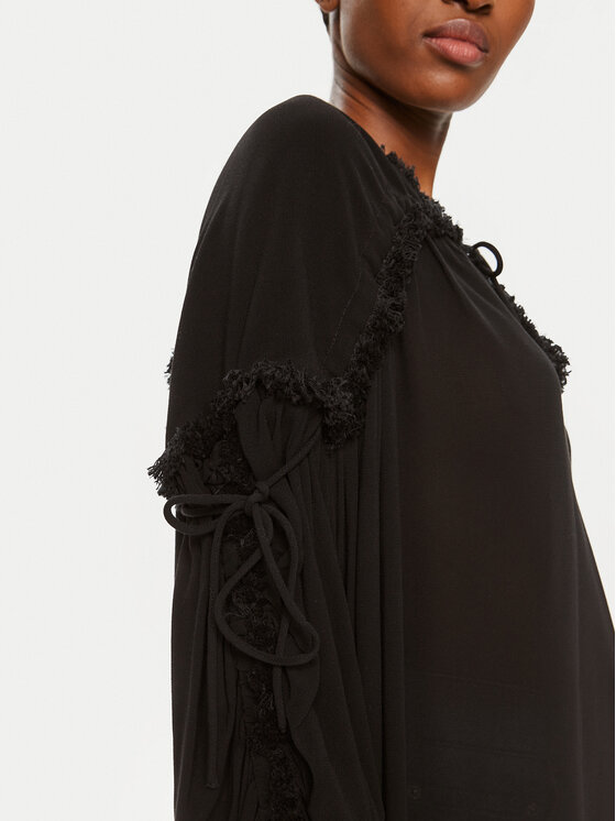 Munthe Munthe Blúz Observation 242100724223 Fekete Loose Fit
