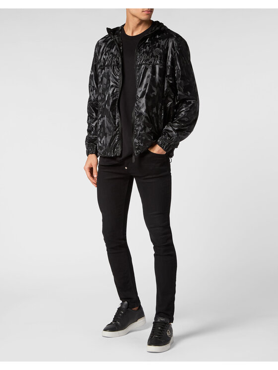 PHILIPP PLEIN PHILIPP PLEIN Větrovka 9789 Černá Regular Fit
