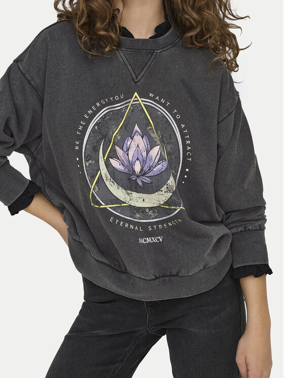 ONLY ONLY Felpa Lucinda 15340912 Grigio Regular Fit