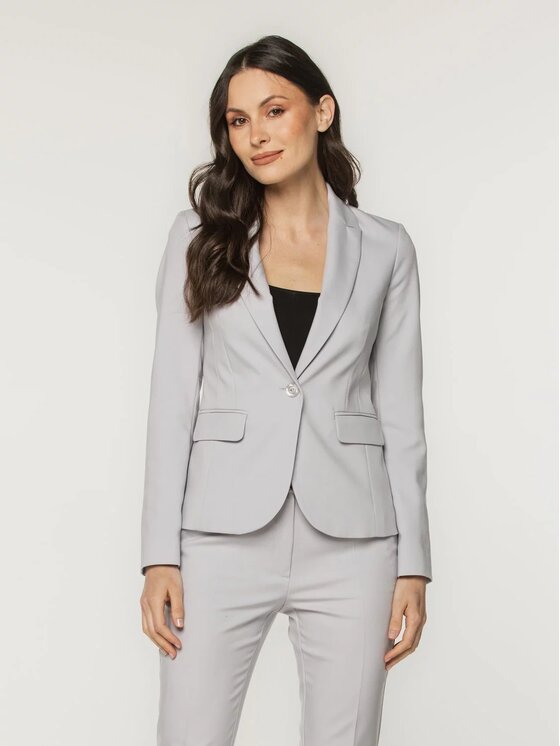 Willsoor Willsoor Marynarka 67980 Szary Slim Fit