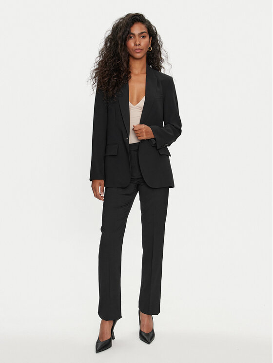 Marella Marella Spodnie materiałowe Folle 2423136241 Czarny Regular Fit