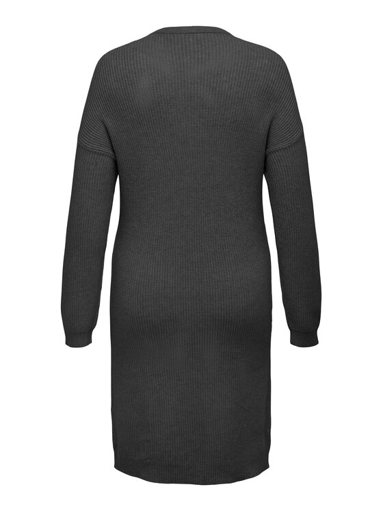 ONLY Carmakoma ONLY Carmakoma Плетена рокля 15296352 Сив Loose Fit