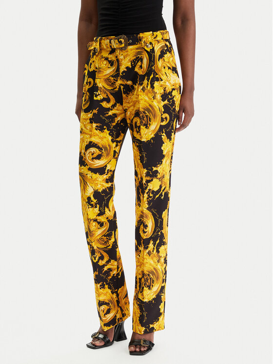 Versace Jeans Couture Versace Jeans Couture Kalhoty z materiálu 80HAA111 NS756 Černá Regular Fit