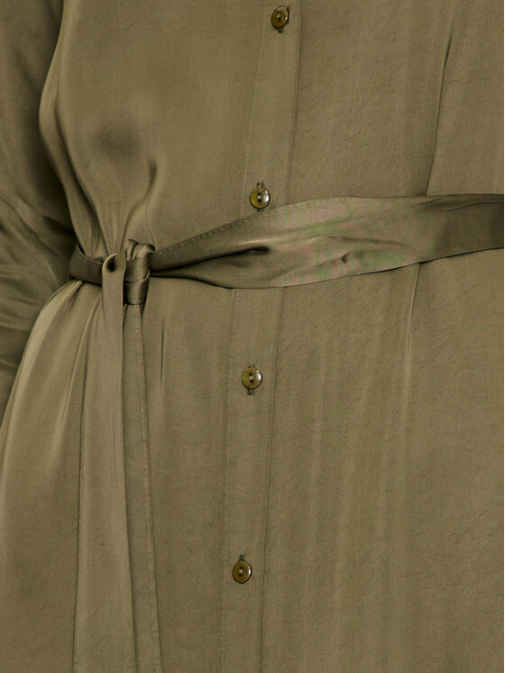 Haveone Haveone Hemdkleid AWG-M017 Grün Regular Fit