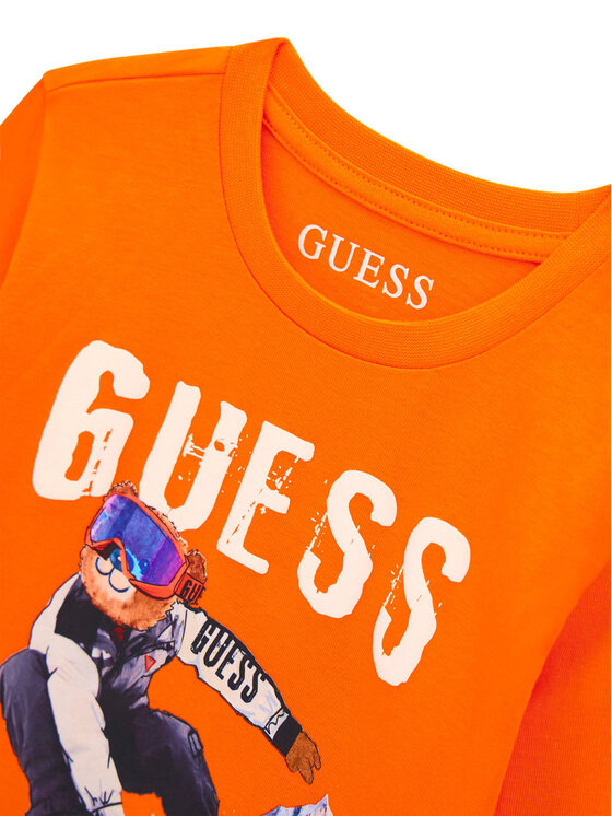Guess Guess Särkpluus N6BI04 K5854 Oranž Regular Fit