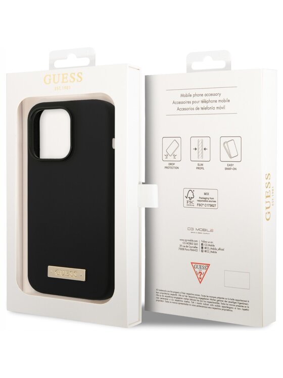Guess Guess Etui na telefon Silicone Czarny