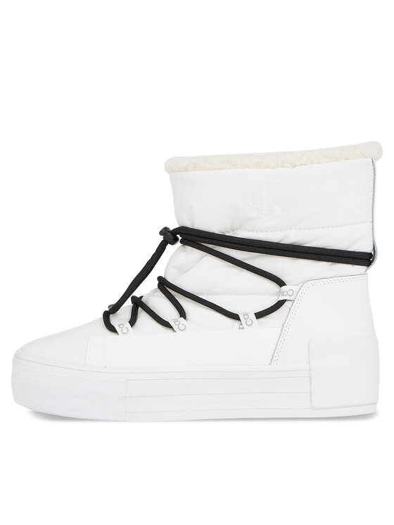 Calvin Klein Jeans Calvin Klein Jeans Μπότες Χιονιού Bold Vulc Flatf Snow Boot Wn YW0YW01181 Λευκό