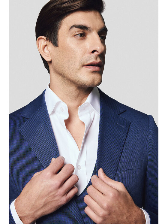 Lancerto Lancerto Marynarka Gonnesa MA131125000012 Granatowy Slim Fit