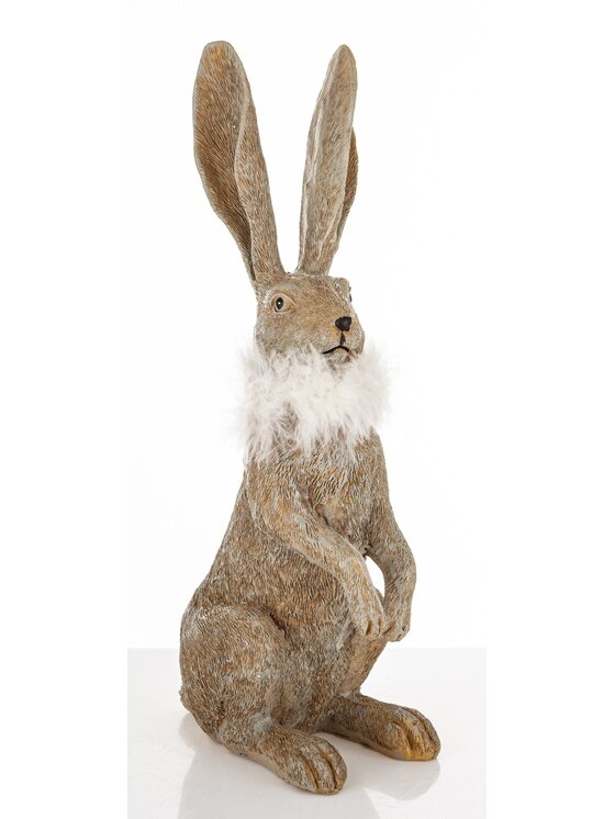 MIAhome MIAhome Figurka zając 32x10x14,5 cm LONGORELA-3 Szary