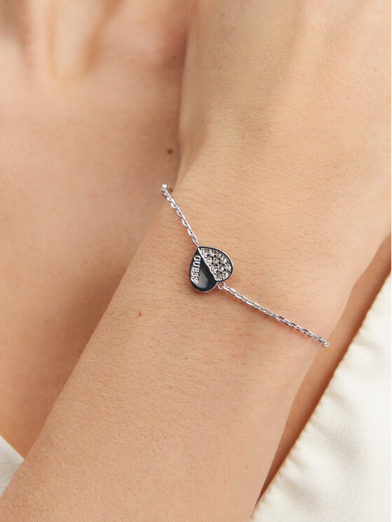 Guess Guess Käevõru Lovely Guess JUBB03 036JW Hõbe rodeerimine