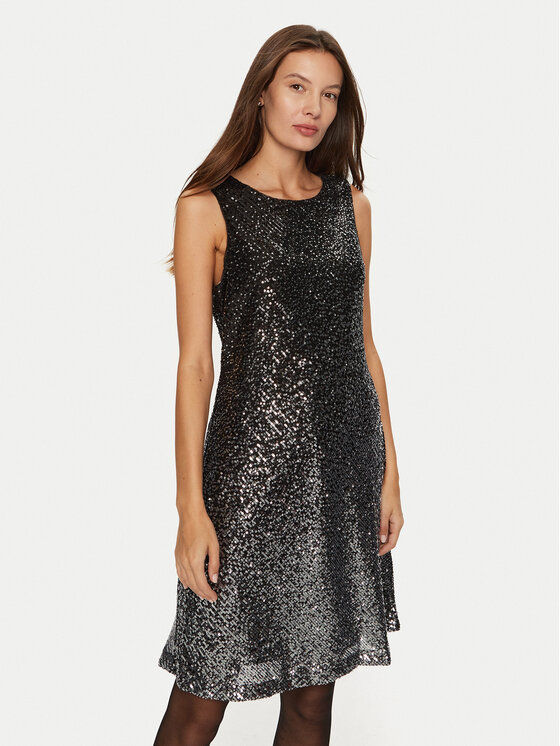 DKNY DKNY Cocktail obleka DD4HZB44 Črna Slim Fit