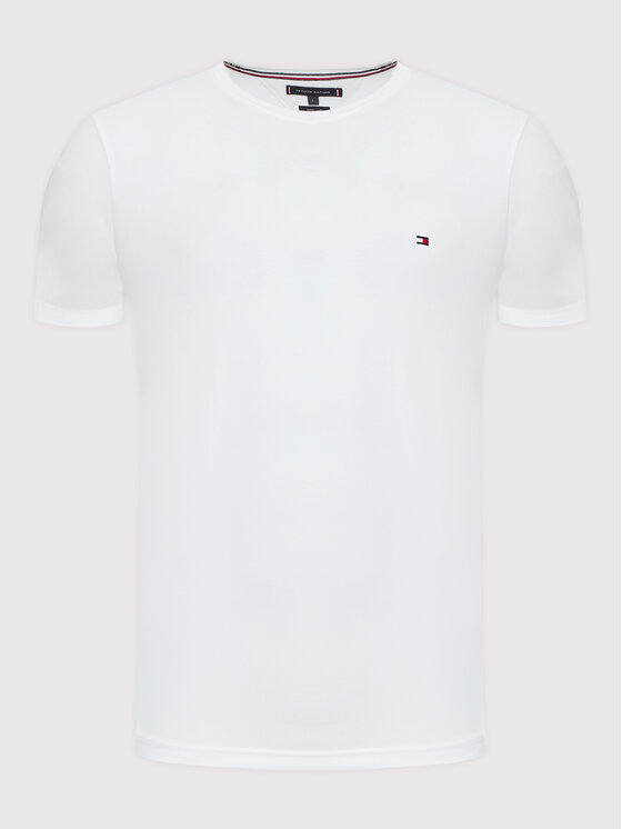 Tommy Hilfiger Tommy Hilfiger T-Shirt Core Stretch MW0MW27539 Biały Slim Fit