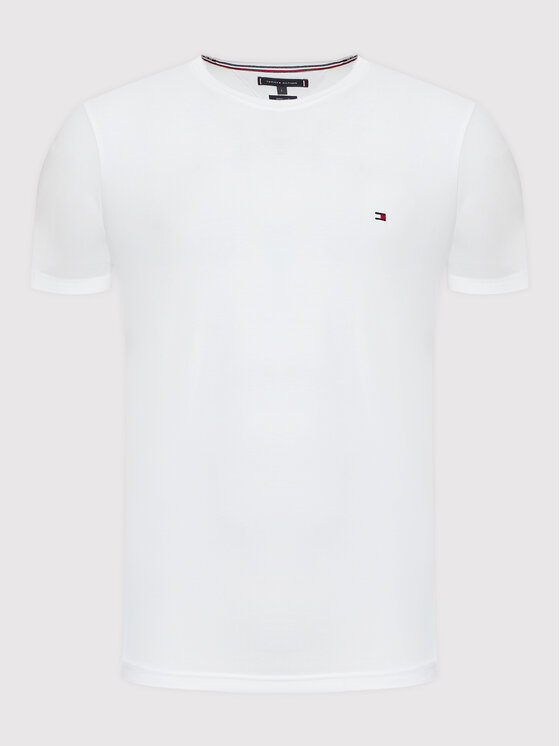 Tommy Hilfiger Tommy Hilfiger Tričko Core Stretch MW0MW27539 Biela Slim Fit