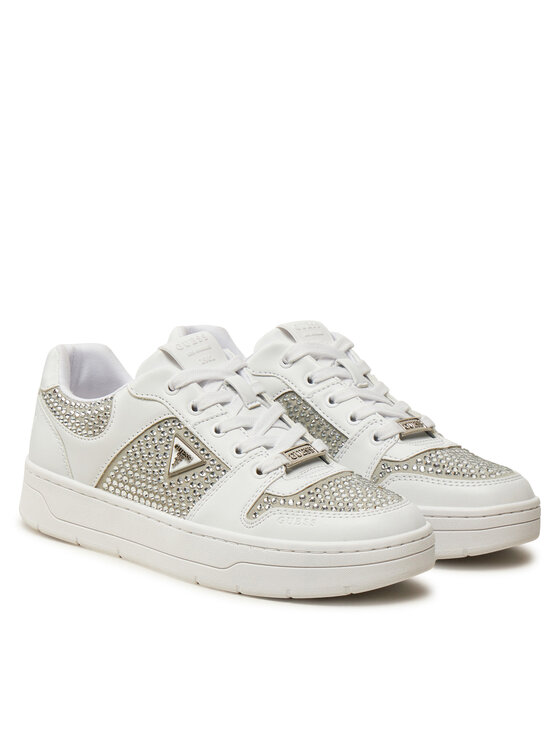 Guess Guess Сникърси Naresa2 FLFNRS ELE12 Бял