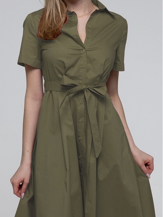 Perso Perso Letní šaty RBE265729F Khaki Regular Fit