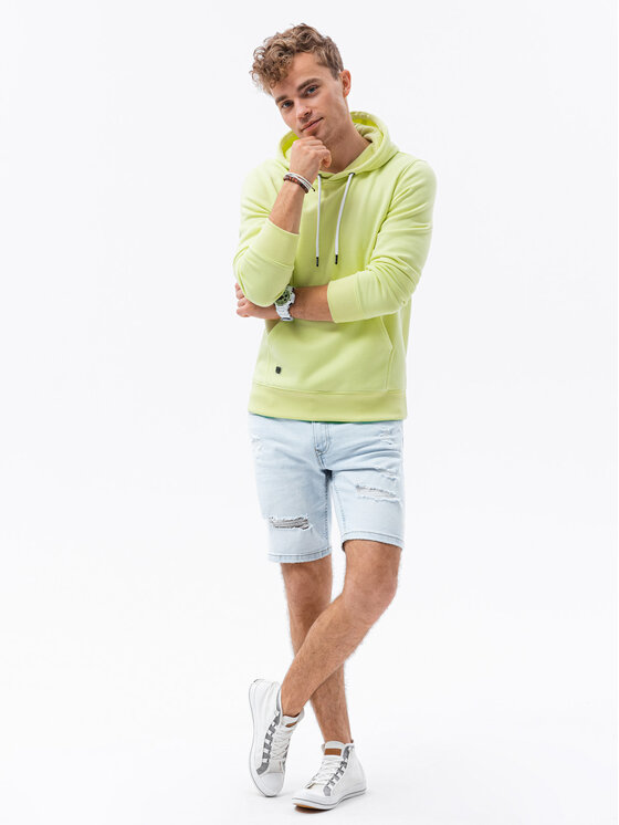 Ombre Ombre Mikina B979 Žlutá Regular Fit