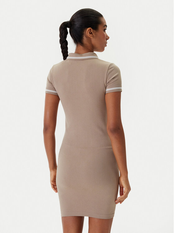 Guess Guess Každodenní šaty V6RK02 Z4692 Béžová Slim Fit