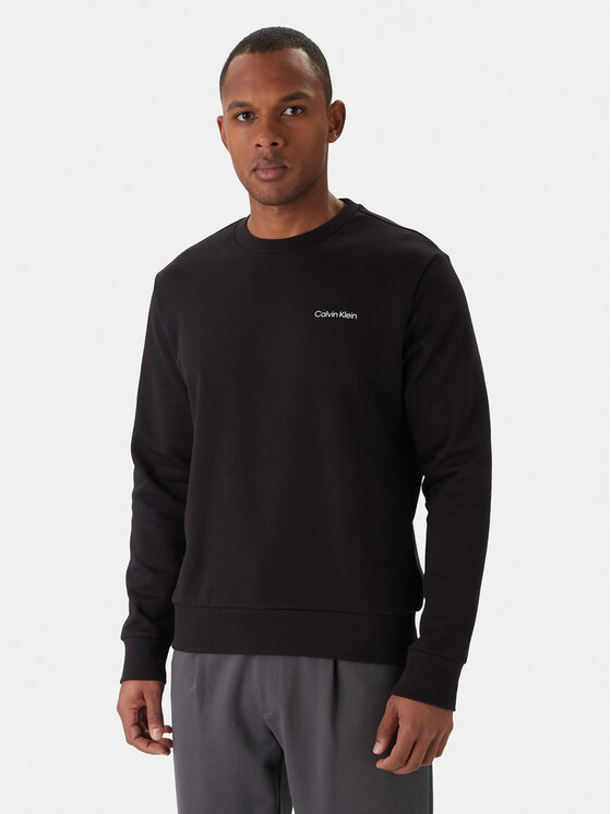 Calvin Klein Calvin Klein Majica dugih rukava Linear Box Logo K10K114259 Crna Regular Fit