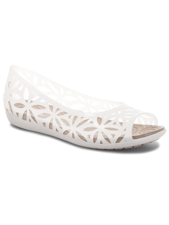 Crocs Po buty Isabella Jelly II Flat W 204941 Bia y Modivo.pl