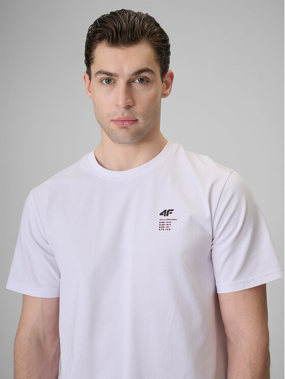 4F 4F T-Shirt COMMERCIAL 3 Biały Regular Fit