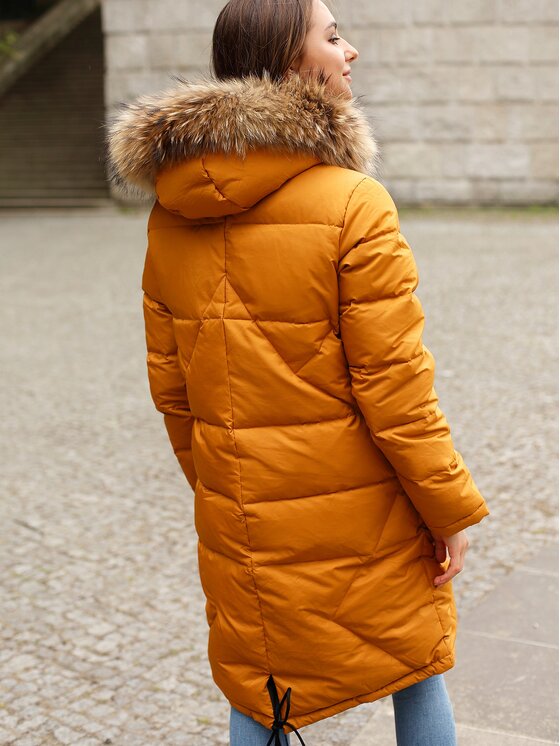 Perso Perso Kurtka zimowa BLH919079F Żółty Regular Fit