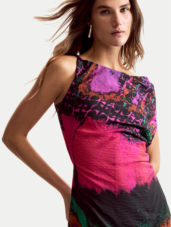 Desigual Desigual Sukienka letnia Beattl Lacroix 26SWVW59 Kolorowy Regular Fit