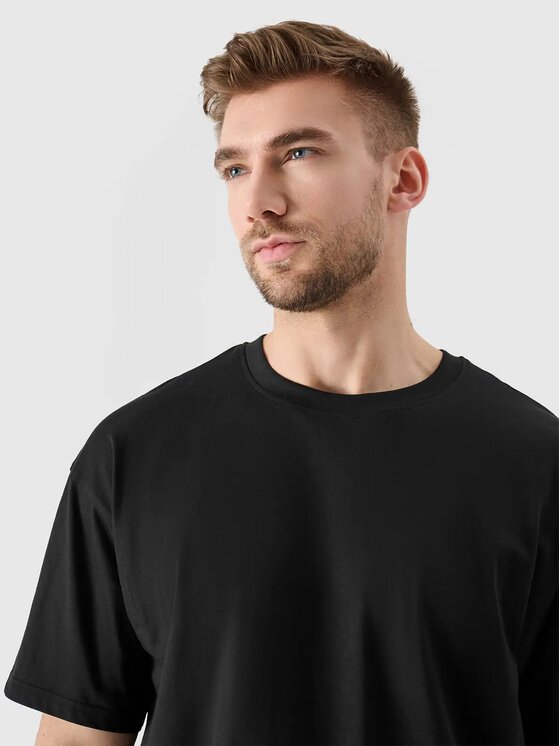 4F 4F Tričko 4FRSS24TTSHM2543-20S Čierna Oversize