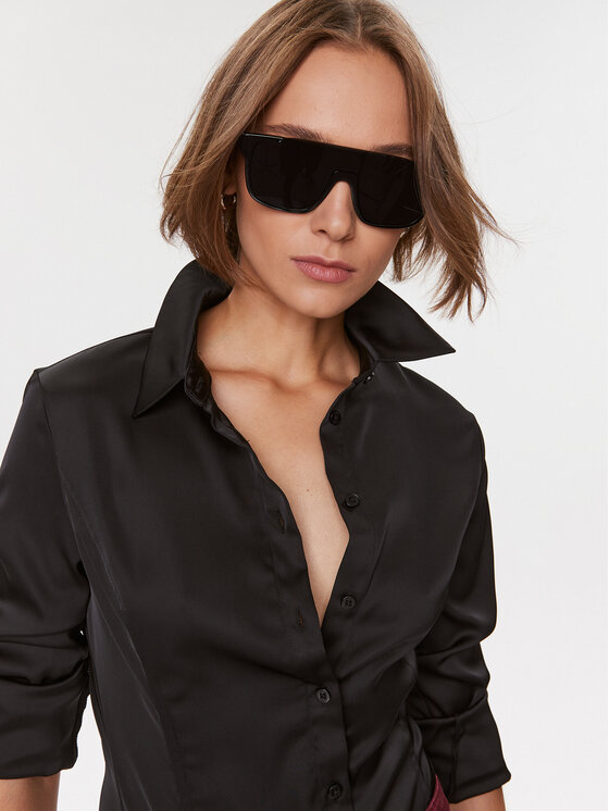 Guess Guess Srajca Fernanda W3BH66 WFQC2 Črna Slim Fit