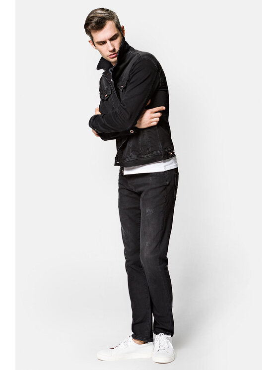 Lancerto Lancerto Kurtka jeansowa Rinus KU113222000002 Czarny Regular Fit