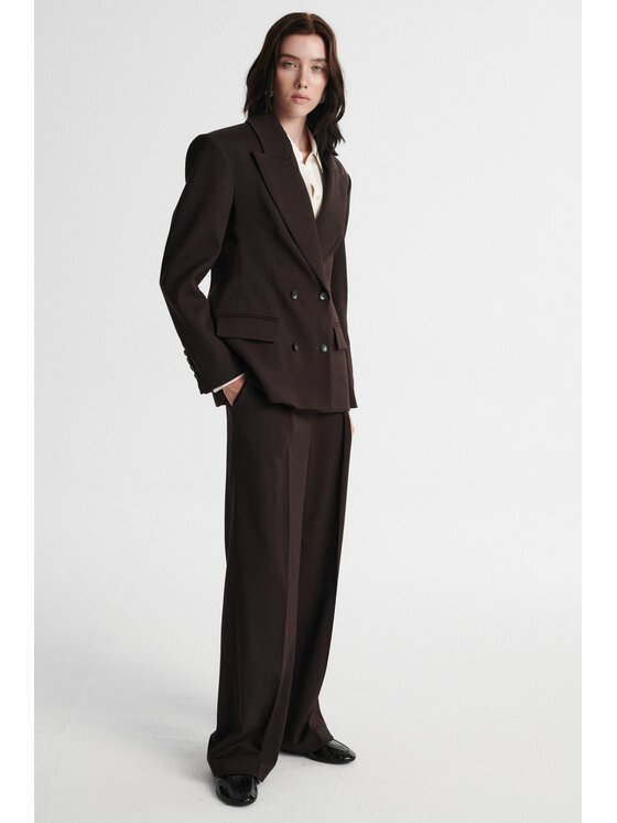 MARI PRETI MARI PRETI Marynarka SOLENNE Brązowy Slim Fit