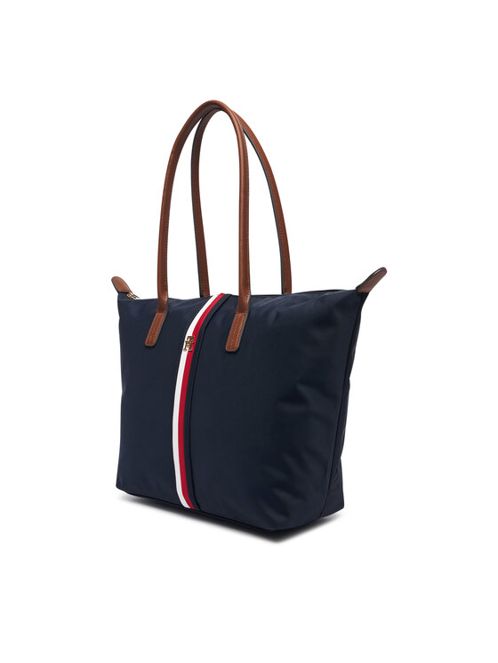 Tommy Hilfiger Tommy Hilfiger Torbica Popette Tote Corp AW0AW19027 Tamnoplava