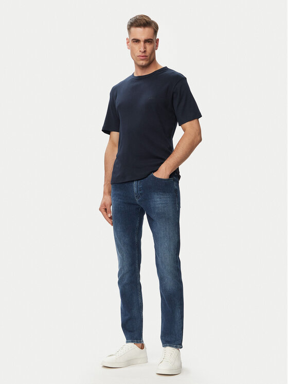 BOSS BOSS Póló Rn 2P Rib 50563886 Kék Slim Fit