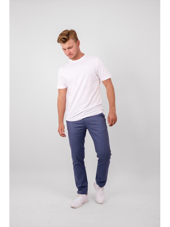 TeeShoppen TeeShoppen Chinosy 'Perform Collection' Niebieski Regular Fit