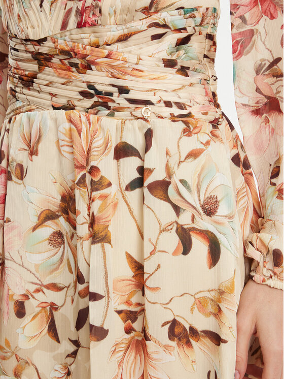Guess Guess Коктейльна сукня W5YK20 WDW82 Бежевий Regular Fit