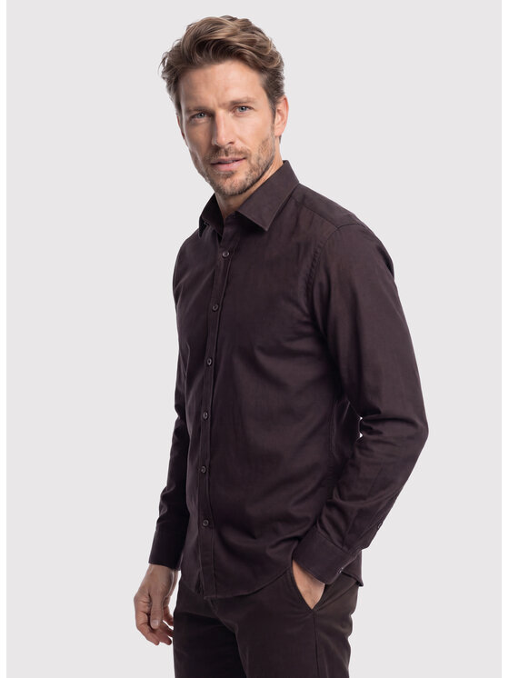 Pako Lorente Pako Lorente Koszula P26WN-1X-029 Brązowy Slim Fit