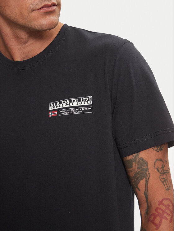Napapijri Napapijri T-krekls Kasba NP0A4HQQ Melns Regular Fit