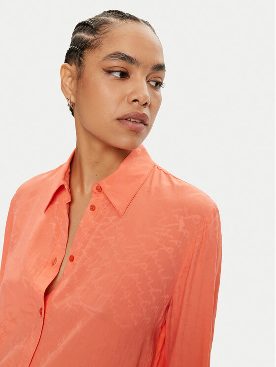 PINKO Pinko Koszula Smorzare 103813 A193 Pomarańczowy Regular Fit
