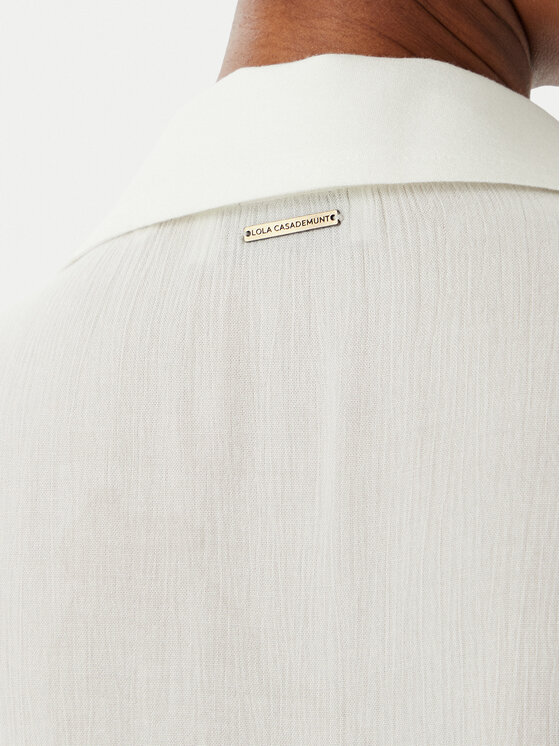 LOLA CASADEMUNT LOLA CASADEMUNT Košilové šaty LS2615014 Bílá Oversize