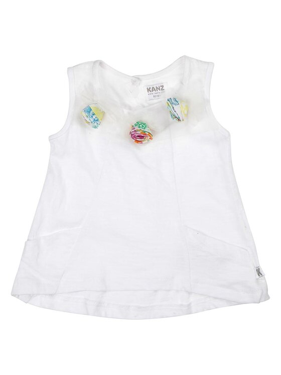 Kanz Kanz Bluzka 1434051-1000 Biały Basic Fit