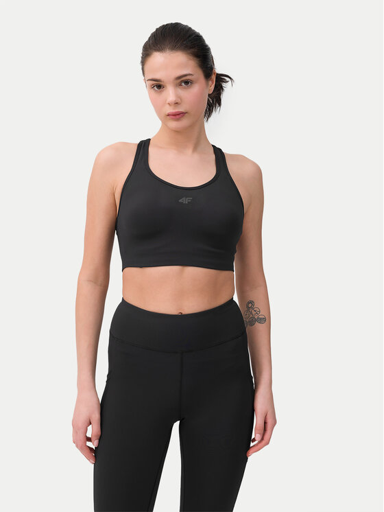 4F Reggiseno sportivo 4FWSS24USBAF117 Nero, taglia : L