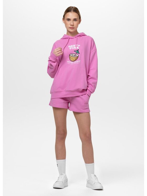 PITBULL PITBULL Bluza REST IN PINK Różowy Regular Fit